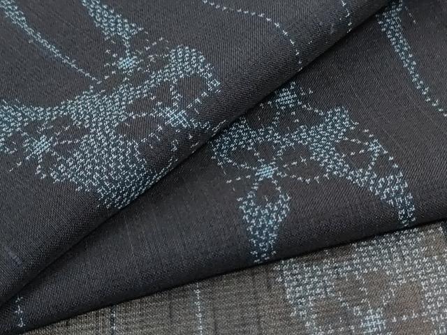 平和屋着物＊夏物　紗紬　壺垂れ花文　正絹　逸品　AABE4294jd