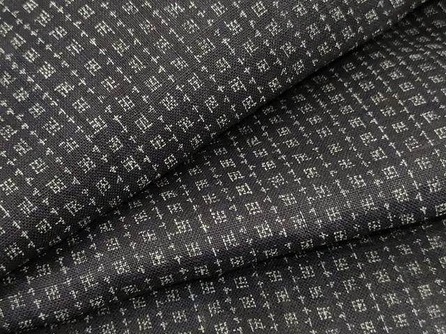 平和屋着物＊夏物　男性　重要無形文化財　本場宮古上布　絣柄　苧麻　逸品　AABE4336jd