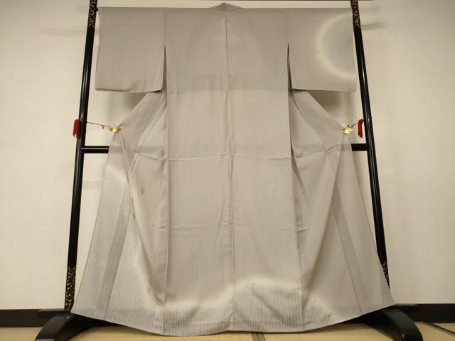 平和屋着物＊夏物　訪問着　絽　箔散らし文様　暈し染め　金銀彩　五泉　正絹　逸品　AABE4362jd