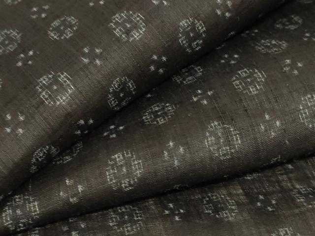 平和屋着物＊夏物　重要無形文化財　本場宮古上布　花丸文　苧麻　逸品　AABE4386jd