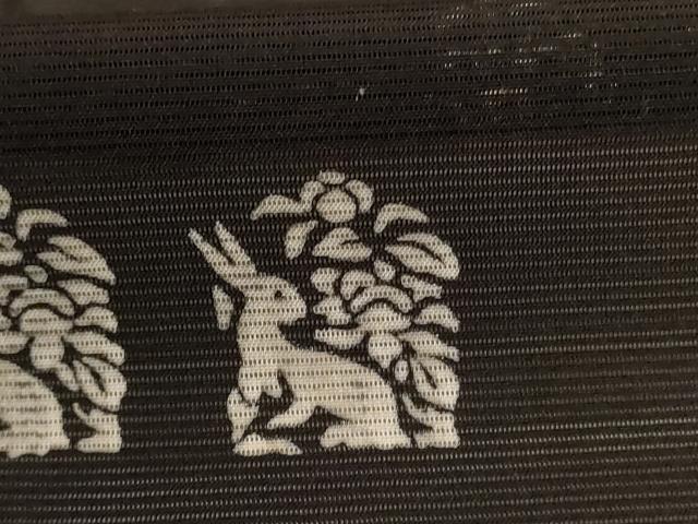 平和屋着物＊夏物　小紋　絽　兎　正絹　逸品　AABE4396jd_5