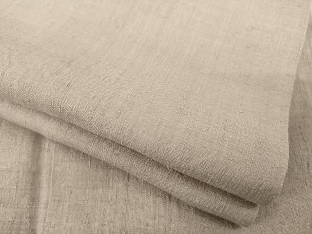 平和屋着物●本場結城紬　重要無形文化財　色無地　灰梅色　正絹　逸品　AABE4415ck