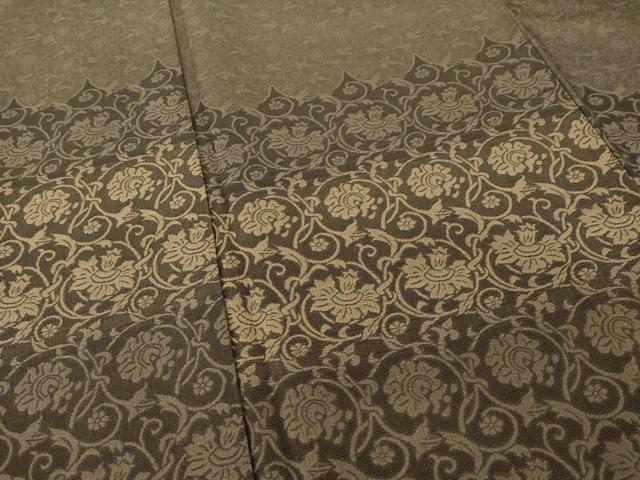 平和屋着物○お召 訪問着 花唐草文 正絹 逸品 AABE4421ck