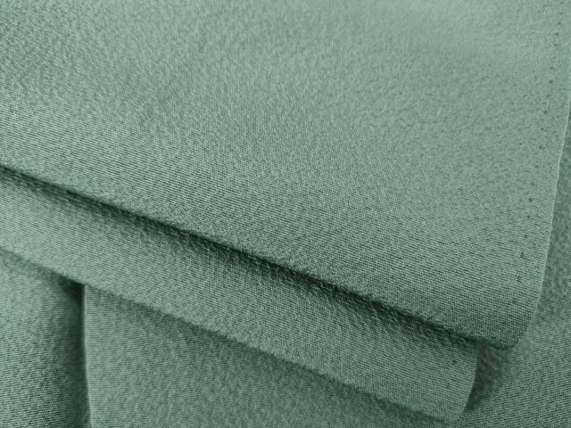 平和屋着物●上質な色無地　青鈍色　正絹　逸品　AABE4446ck