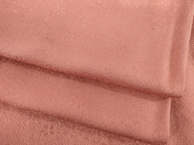 平和屋着物●上質な色無地　小花地紋　真赭色　やまと誂製　正絹　逸品　AABE4479ck