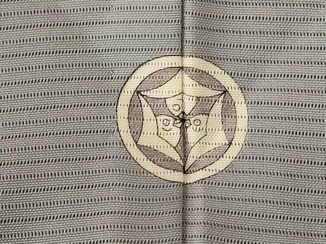 平和屋着物＊夏物　色無地　絽　銀鼠色　正絹　逸品　AABE4682jd_5