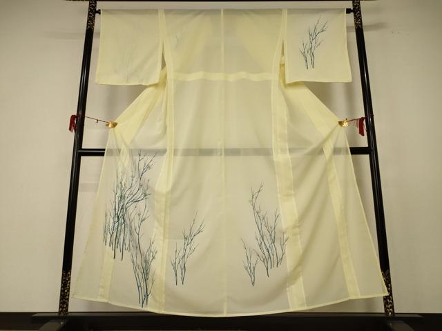 平和屋着物＊夏物　訪問着　絽　枝花文　洗える着物　AABE4703jd