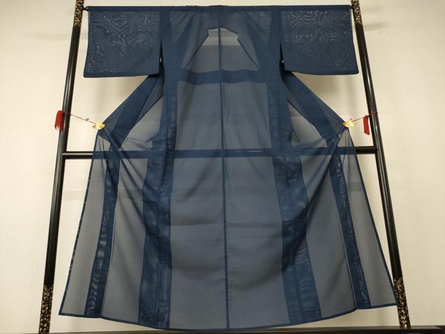 平和屋着物＊夏物　色無地　絽　褐返色　洗える着物　AABE4754jd