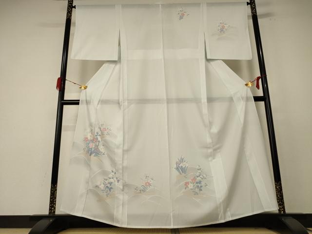 平和屋着物＊夏物　訪問着　絽　流水草花文　洗える着物　AABE4766jd 平和屋着物＊夏物 訪問着 絽 流水草花文 洗える着物 AABE4766jdの通販