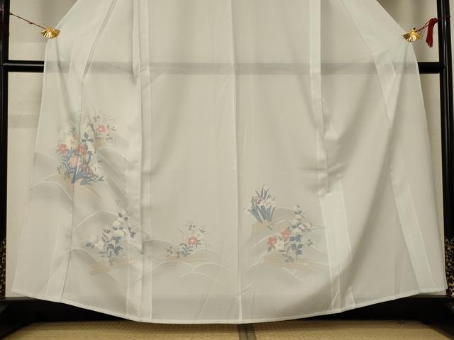 平和屋着物＊夏物　訪問着　絽　流水草花文　洗える着物　AABE4766jd 平和屋着物＊夏物 訪問着 絽 流水草花文 洗える着物 AABE4766jdの通販