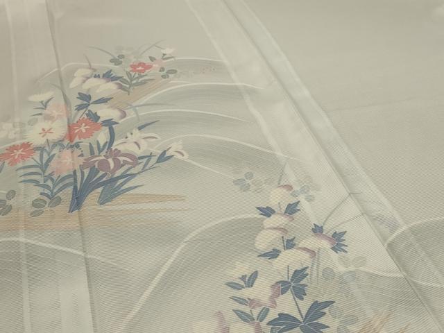 平和屋着物＊夏物　訪問着　絽　流水草花文　洗える着物　AABE4766jd 平和屋着物＊夏物 訪問着 絽 流水草花文 洗える着物 AABE4766jdの通販