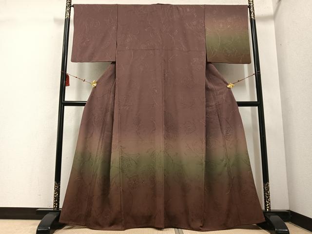 平和屋着物●訪問着　中国三大刺繍　汕頭刺繍　スワトウ刺繍　更紗文　暈し染め　正絹　逸品　AABE4808ph