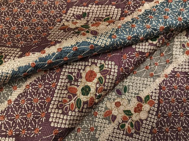 平和屋着物●上質な小紋　草花文　正絹　逸品　AABE4834ph