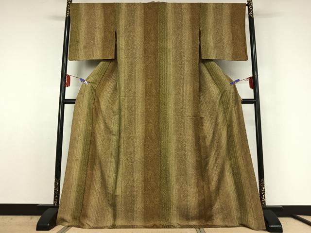 平和屋着物▽上質な小紋　単衣　墨流し文様　ロング丈　正絹　逸品　AABE5177jh 平和屋着物▽上質な小紋 単衣 墨流し文様 ロング丈 正絹 逸品