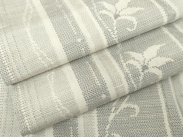 平和屋着物●上質な紬　花唐草間道　正絹　逸品　AABE5215cs