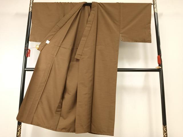 平和屋着物▽男性　色無地　単衣　朽葉色　洗える着物　未使用　AABE5617fy_2