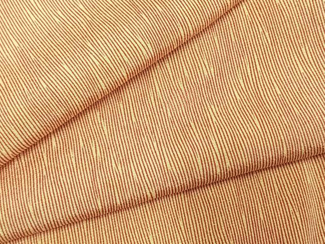 平和屋着物▽上質な小紋　単衣　よろけ縞　正絹　逸品　AABE5622fy