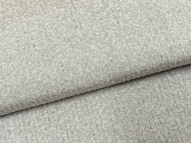 平和屋着物▽本場縞大島紬　単衣　手織　暁鼠色　株式会社つむぎや謹製　証紙付き　正絹　逸品　AABE5717fy_4