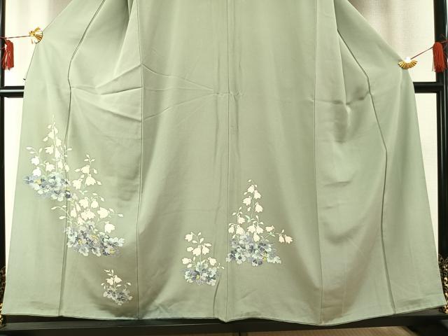 平和屋着物●本加賀友禅作家　寺西英樹　訪問着　草花文　正絹　逸品　AABE5787fy_2