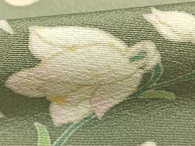 平和屋着物●本加賀友禅作家　寺西英樹　訪問着　草花文　正絹　逸品　AABE5787fy_5