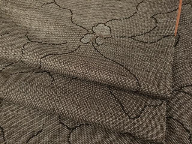 平和屋着物●本場大島紬　カタス7マルキ　花尽くし　正絹　逸品　AABE5947ck