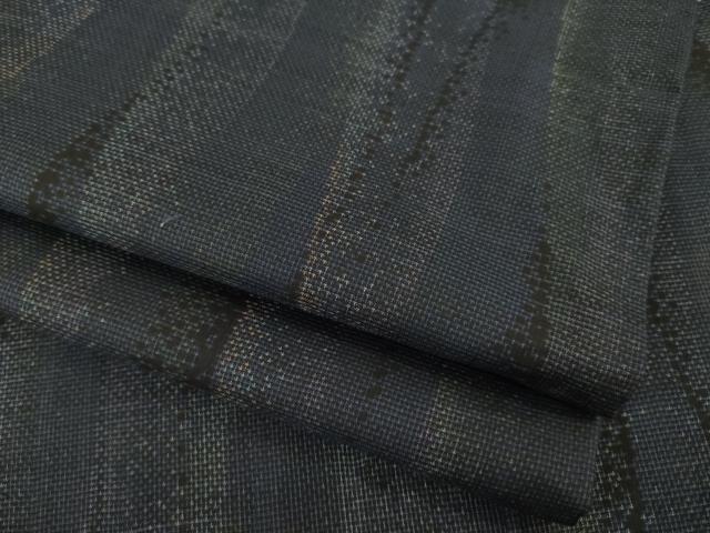 平和屋着物●本場大島紬　カタス7マルキ　よろけ縞　正絹　逸品　AABE5951ck