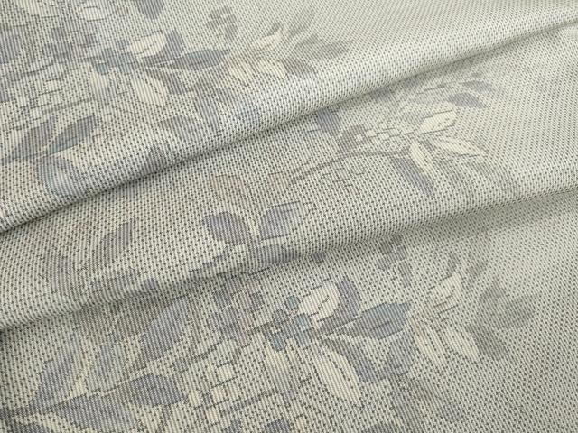 平和屋着物●本場大島紬　白大島　総絣　南天文　正絹　逸品　AABE5958ck