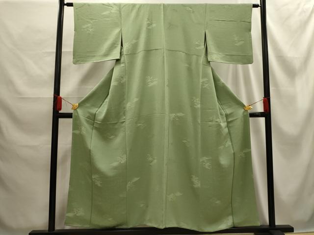 平和屋着物■上質な小紋　立波地紋　金糸　正絹　逸品　AABE6618sx