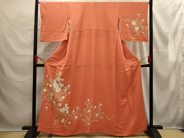 平和屋着物■訪問着　草花文　正絹　逸品　AABE6633sx