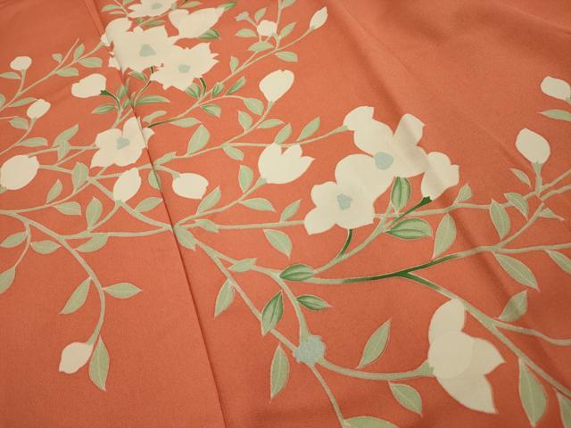平和屋着物■訪問着　草花文　正絹　逸品　AABE6633sx