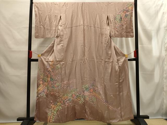 平和屋着物▽訪問着 単衣 花車文 金彩 正絹 逸品 AABF4433jh