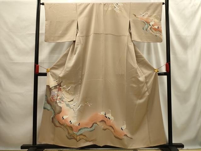 平和屋着物■訪問着　道長飛鶴几帳文　暈し染め　金銀彩　正絹　逸品　AABE6650sx 7,385円