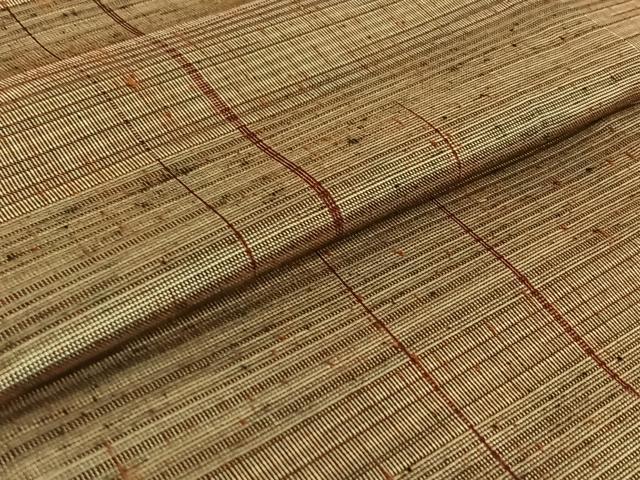 平和屋着物▽上質な紬　単衣　縞　正絹　逸品　AABE6684jh_4