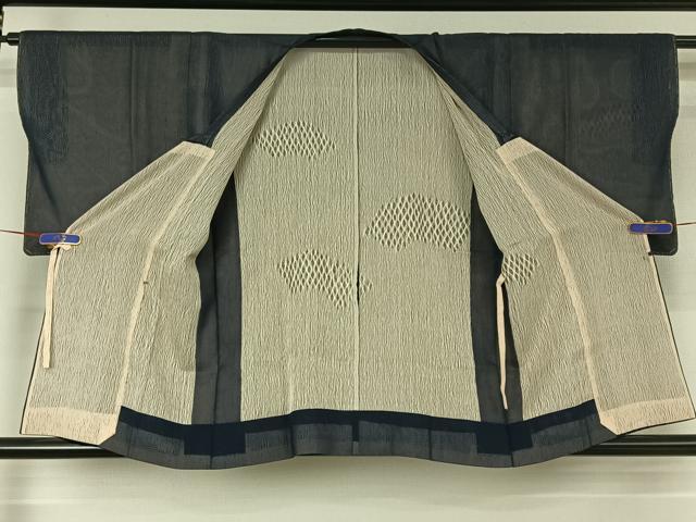 平和屋着物▽道行コート　スリーシーズン　春夏秋　塵除け　立涌文　正絹　逸品　AABE6694jh 平和屋着物▽道行コート スリーシーズン 春夏秋 塵除け 立涌文 正絹