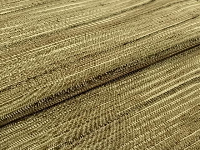 平和屋着物▽上質な紬　単衣　横段文　正絹　逸品　AABE6854jh_4