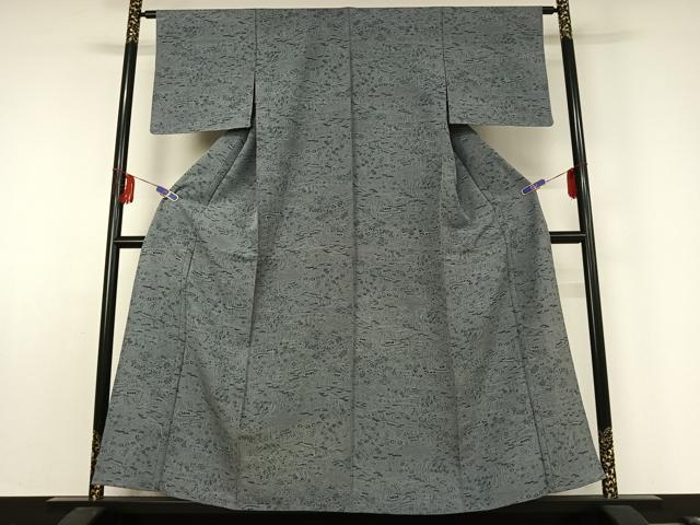 平和屋着物▽上質な小紋 単衣 風景花文 正絹 逸品 AABE6889jh 【公式通販】