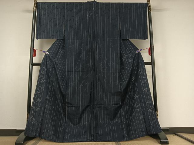 平和屋着物▽上質な小紋　単衣　捩り織　蜻蛉　やまと誂製　正絹　逸品　AABE6920jh_1