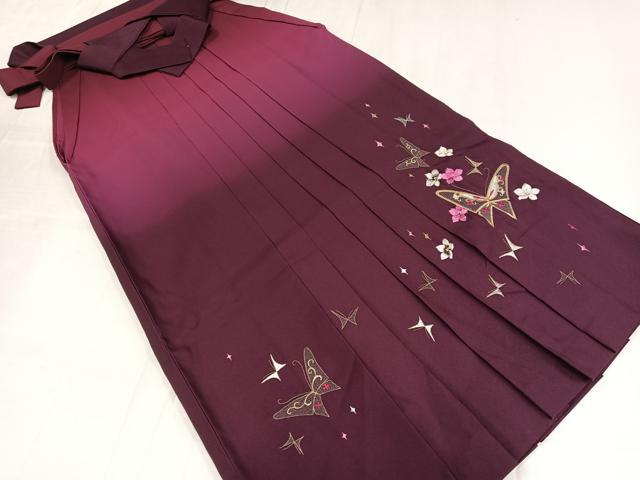 平和屋着物●女性　行灯袴　HM　花蝶文　洗える着物　AABE6928ph