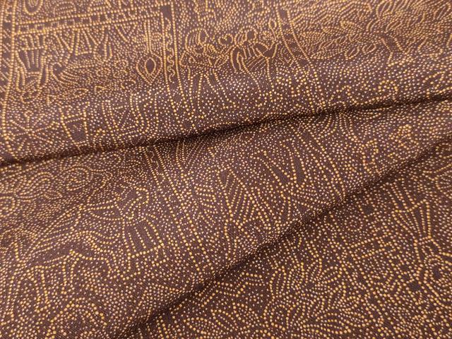 平和屋着物●上質な小紋　壁画文様　正絹　逸品　AABE7012cs