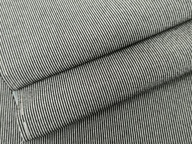 平和屋着物●江戸小紋　万筋　黒色×生成り色　黒地　正絹　逸品　未使用　AABE7019cs