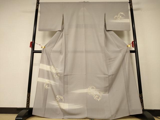 平和屋着物＊夏物 訪問着 絽 草花丸文 暈し染め 金彩 正絹 逸品