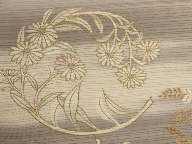 平和屋着物＊夏物　訪問着　絽　草花丸文　暈し染め　金彩　正絹　逸品　AABE7409jd 平和屋着物＊夏物 訪問着 絽 草花丸文 暈し染め 金彩 正絹 逸品