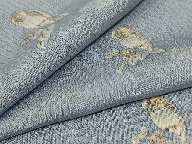 平和屋着物＊夏物　小紋　縦絽　梟　正絹　逸品　AABE7411jd 29,575円