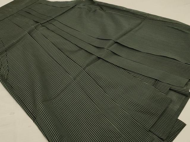 平和屋着物＊夏物　男性　行灯袴　縞　正絹　逸品　AABE7474jd