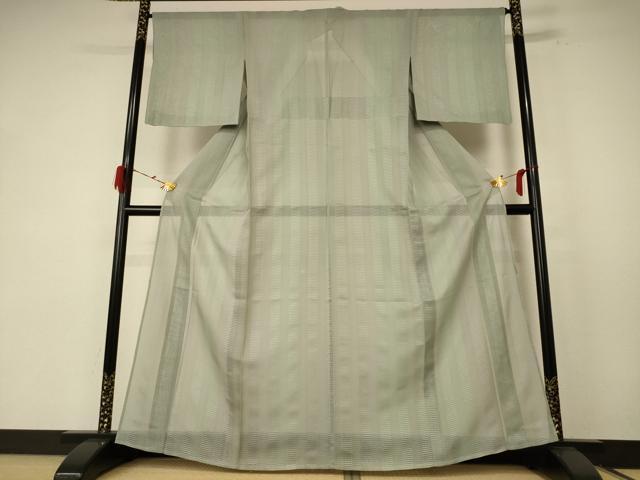 平和屋着物＊夏物　小紋　紗　縞　正絹　逸品　AABE7487jd 平和屋着物＊夏物 小紋 紗 縞 正絹 逸品 AABE7487jdの通販はau PAY