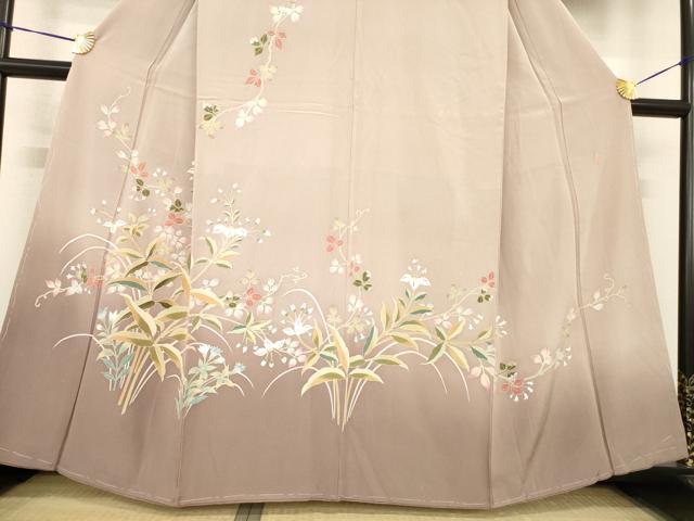 平和屋着物●本加賀友禅作家　能川光陽　訪問着　草花文　暈し染め　正絹　逸品　AABE7743ck_2