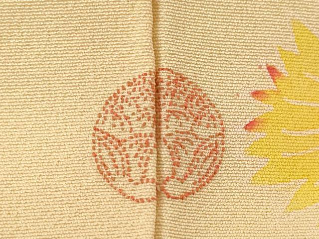 平和屋着物●本加賀友禅作家　金丸水明　振袖　草花文　正絹　逸品　AABE7788ck_7