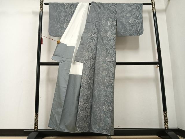 平和屋着物●都喜ヱ門　本場大島紬　カタス7マルキ　更紗文　藤絹織物謹製　正絹　逸品　AABE8114ph_2