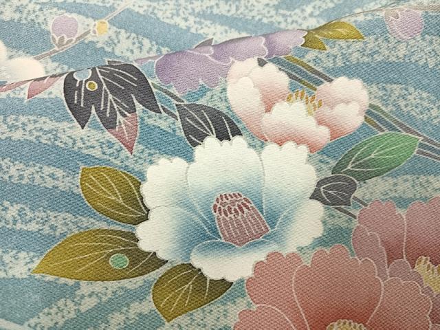 平和屋着物□訪問着 友禅 作家物 枝花文 正絹 逸品 AABI6534st 友禅