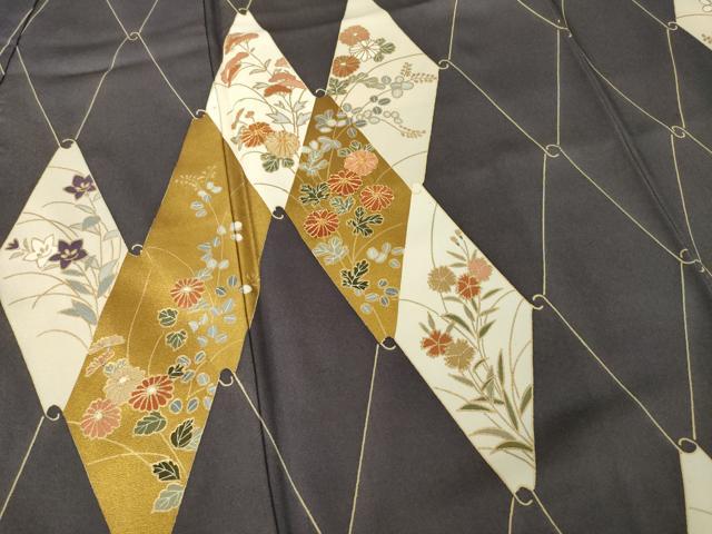 平和屋着物●訪問着　友禅　花菱文　金彩　正絹　逸品　AABE8239ck_3